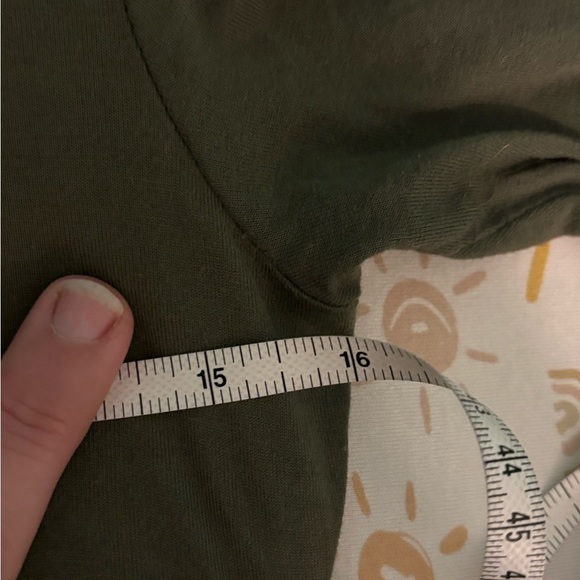 Neely Womens Long Sleeve Rouched Shirt Sz Small Stretchy Green - Picture 5 of 6